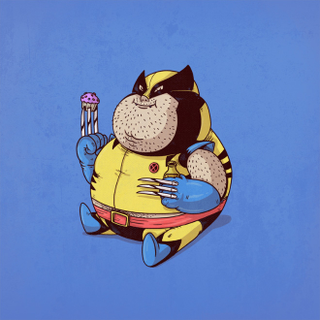 Illustration for article titled Morbidly obese versions of iconic pop culture characters by Alex Solis